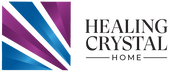 healing crystal home black text logo