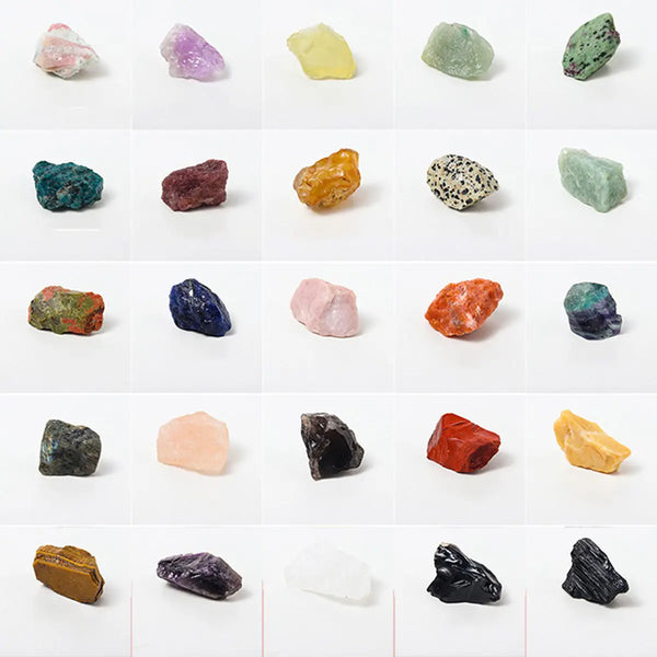 25PCS Crystal Healing Stones Kit Healing Crystal Home