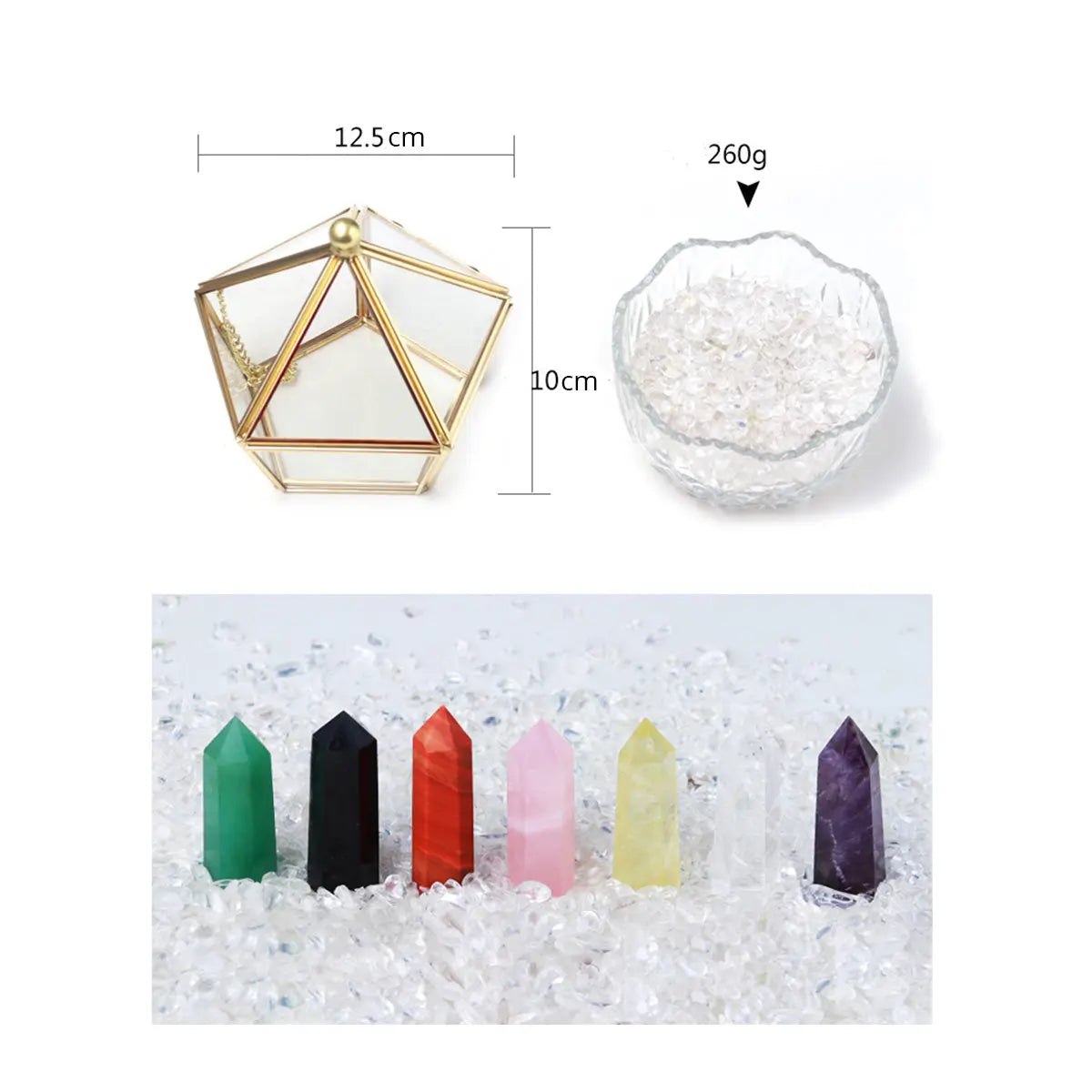 Natural Crystals With Purification Storage Box Healing Crystal Home