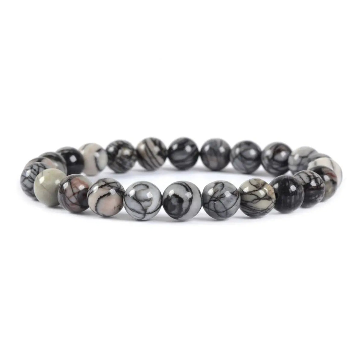 Round Beads Stretch Bracelet 7 Inch Unisex - 47 Different Crystals Healing Crystal Home