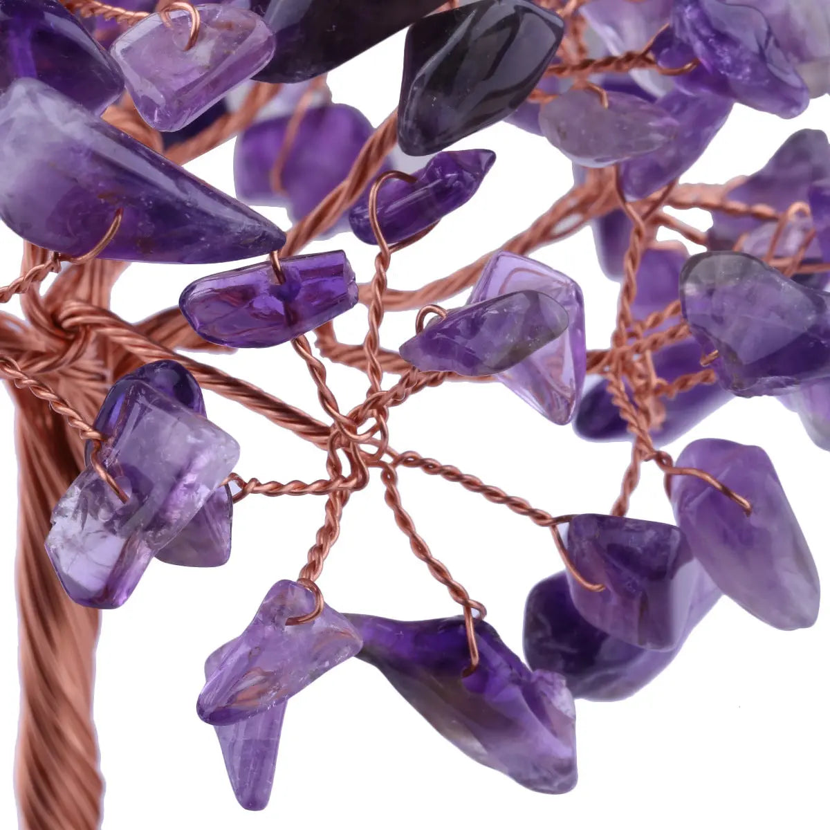 Spreading Tree Of Life, Agate Slices Base, Amethyst Crystal Tree, Feng Shui Lucky Money Gemstone Tree Healing Crystal Home