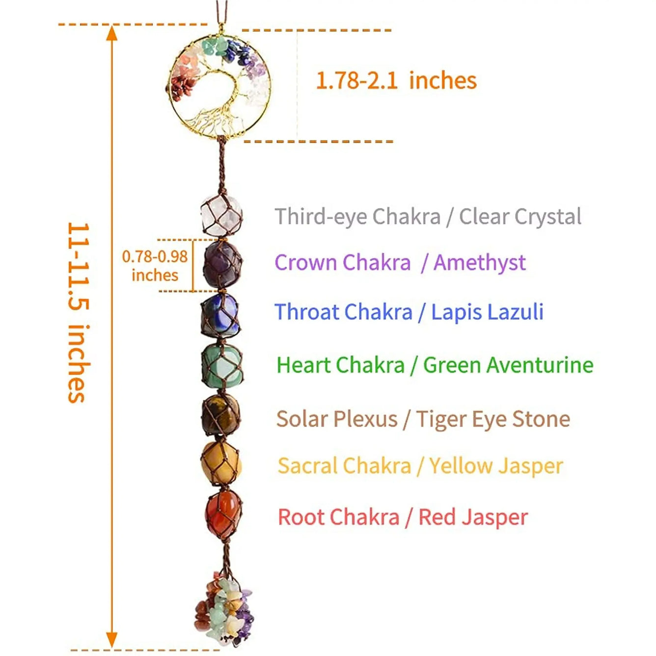 Tree of Life Chakra Crystals Ornament Healing Crystal Home