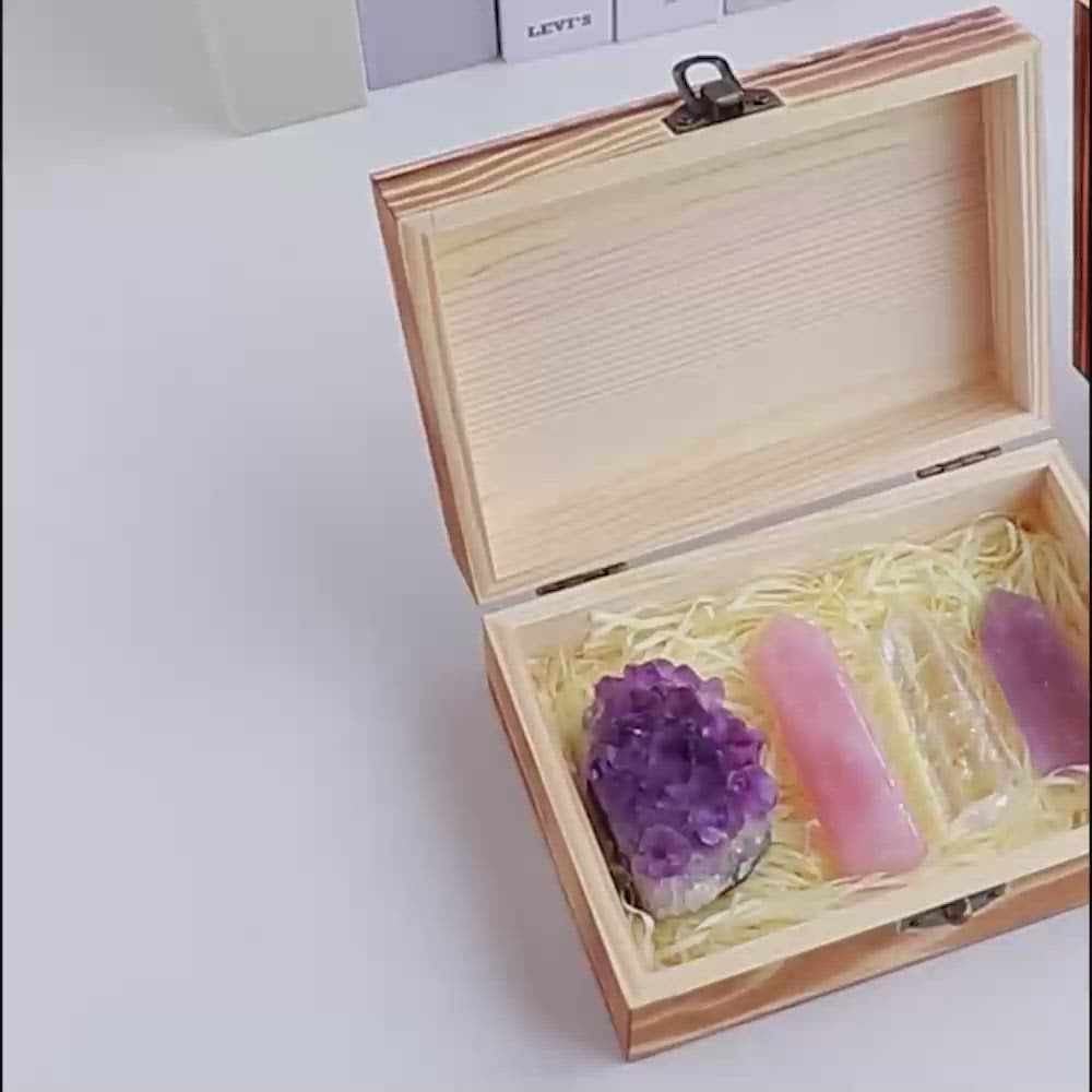 Natural Amethyst Cluster Crystal Wands Healing Crystal Set